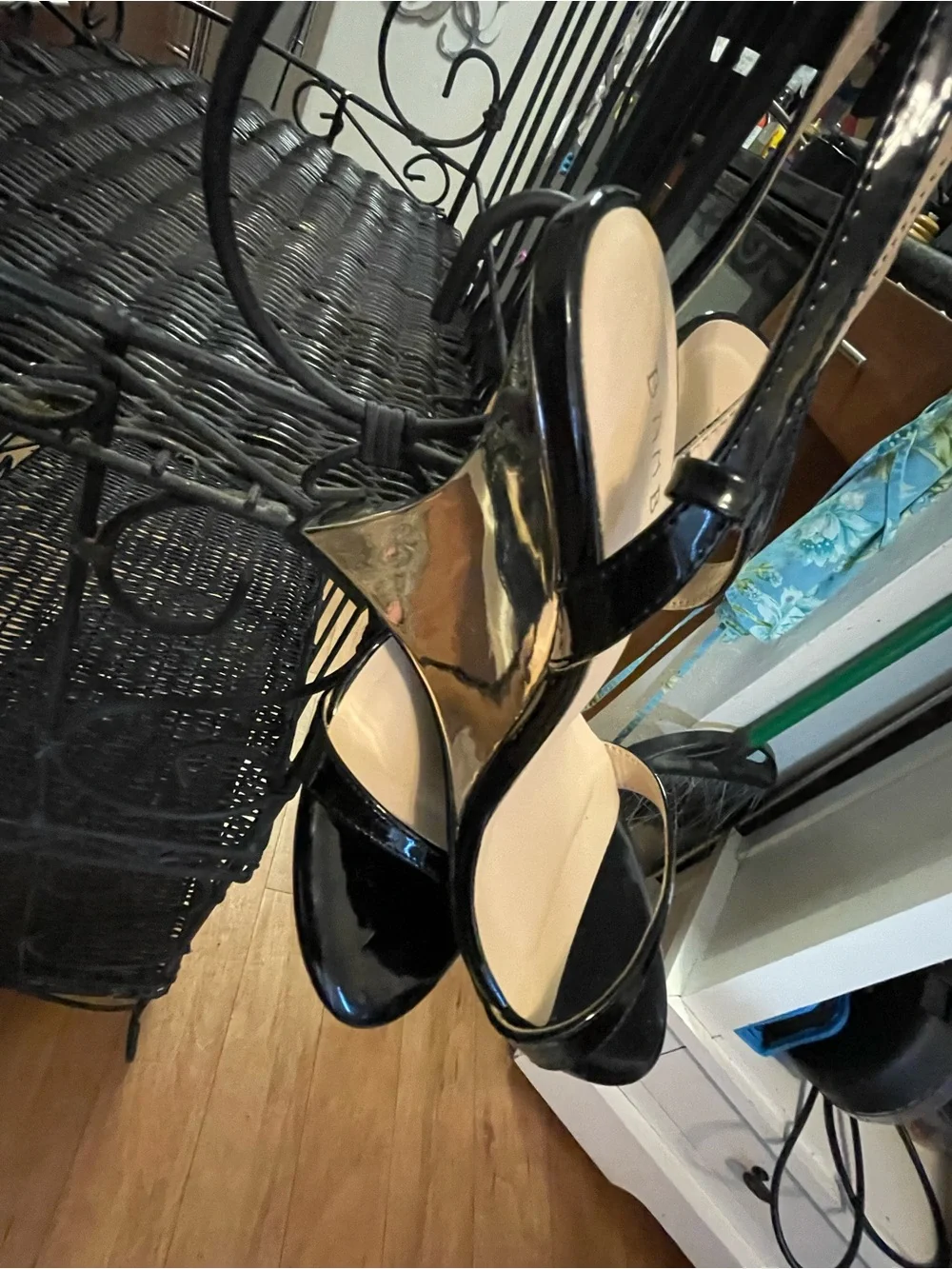 Black Patent Slingback Women's Heels made by Bamboo. Size 7 worn once